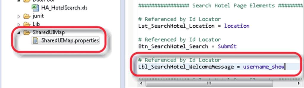Test Automation Using Selenium WebDriver with Java You see in the above snapshot the value for locator id is username_show 3. Add this to our SharedUIMap.properties file for further use Figure 22.