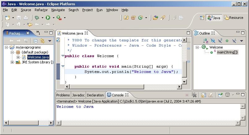 system. Here are the steps in running the Welcome application from the DOS prompt. 1.
