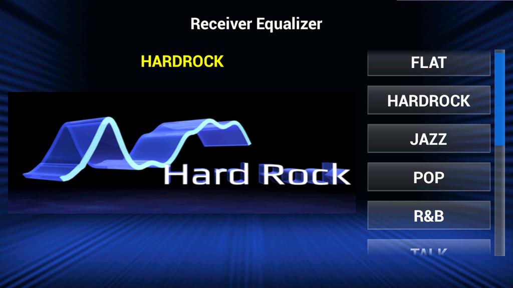 In EQ Settings, tap on any Preset EQ button to change the Car Receiver s EQ immediately.