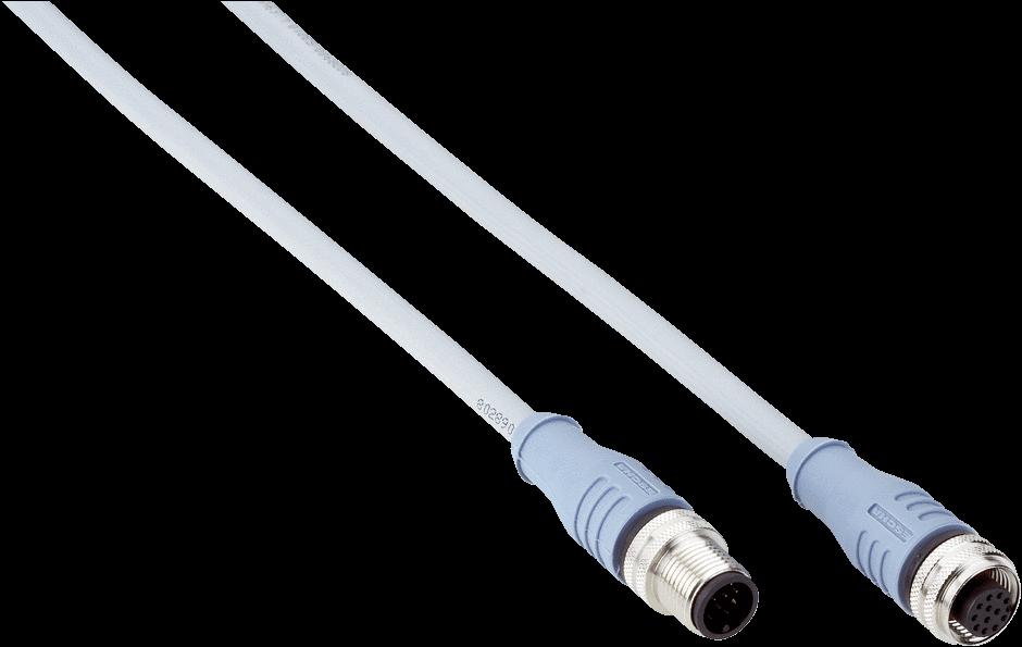 female connector, M, -pin, straight Head B: male connector, M, -pin, straight Cable: PVC, shielded, m