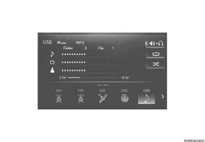 8. REAR SEAT ENTERTAINMENT SYSTEM OPERATION 4. USB MEMORY OVERVIEW USB audio can be played on this system.