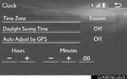 3. OTHER SETTINGS CLOCK SETTINGS Used for changing the time zone and setting of daylight saving time and automatic time adjustment on/off. 1 Display the General Settings screen. ( P.