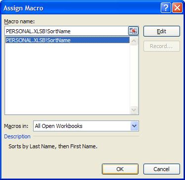 existing macro, and then click Assign Macro. 2.