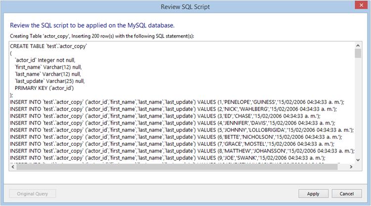 Spatial Data Tab Do not show SQL statements sent to the server: When the option is selected, SQL statements are not displayed and only their results are displayed in the information dialog.