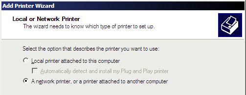 Figure 10-8 Select A network printer,