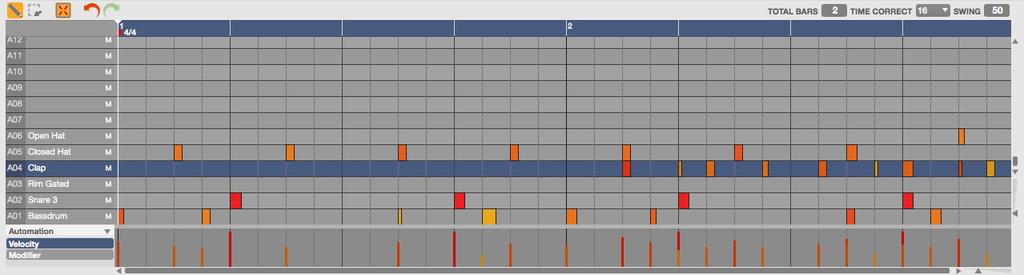 The Grid The grid is where you record, program, and edit your Sequences and arrange your Songs.