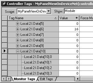 Communicate with a PanelView Standard Terminal Chapter 9 Address I/O Slave Tags in the RSLogix 5000 Programming Software Project You must get the following information to find the data for an I/O