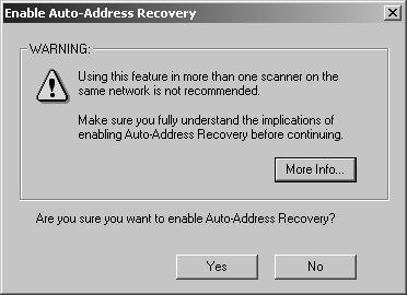 Make sure Enable Auto-Address Recovery is checked. 3.