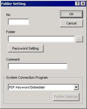 3-2 Scanner File Utility (2) Designating a New Destination Folder for Receiving Scanned Data When you want to designate a new destination folder for receiving scanned data, click on the New button in