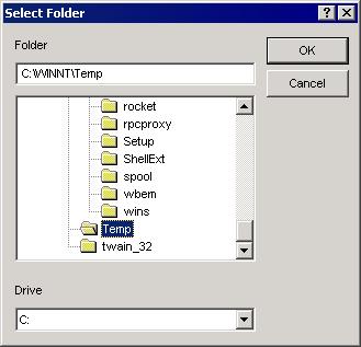 3-2 Scanner File Utility 2. Click on the Browse button to the right of the Folder field in order to select the new folder that you want to use as a destination folder for receiving scanned data.