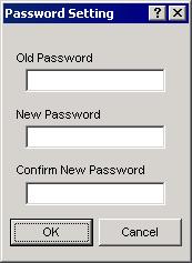 3-2 Scanner File Utility 2. If you want to change the security password for that folder, click on the Password Setting button. Password Setting will appear.