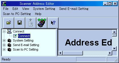 3-3 Address Editor 3-3-11 Tool Bar The Tool Bar contains buttons for easy execution of tasks such as writing edited data to the scanner, etc. 1 2 3 4 5 1. Open button.