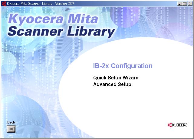 3-6 Configuration Tool 2. Click on Configuration Tools. The IB-2x Configuration menu will appear. 3. Click on Advanced Setup. 4. Click on Install AdminManager in the next menu.