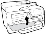 4. If need, move the carriage to the far left of the printer, and remove any jammed