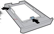 4. Adjust the paper-width guides and the paper-length guide until they touch the edge of the stack of paper. 5. Check the input tray area underneath the printer.