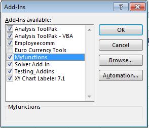 Area() Copy the Module Export the module containing the custom functions then import it into another