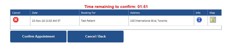 a day for each patient, a note will be displayed Step 3 Confirm Appointments o Click to