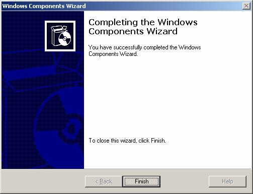 Completing the Windows Components