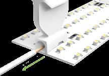 design minimizes on-board LED shadowing Larger surface provides uniform light distribution An economic