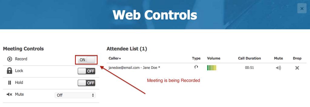 Recording a Meeting FreeConferenceCall.com While a meeting is in progress, you can record it using the Meeting Wall inconference tools dashboard.
