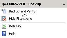 34 SnapManager 7.2 for Microsoft SQL Server Installation and Setup Guide 3. In the Actions pane, click Backup and Verify. 4.