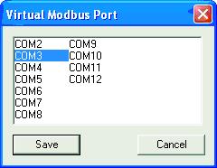 Configuring the TSXCUSBMBP Driver Configuring the Virtual Serial (COM) Port Introduction COM3 Assignment The Virtual Serial Port used by the application to send Modbus requests to the TSXCUSBMBP