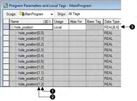 Organize tags Chapter 2 The following example compares a structure to an array. This is a tag that uses the Timer structure (data type). This is a tag that uses an array of the Timer data type.