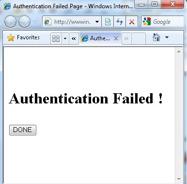 When using NTLM (active or passive) or HTTP Basic authentication, users are prompted again for their credentials if authentication fails, until the maximum number of login attempts is reached.
