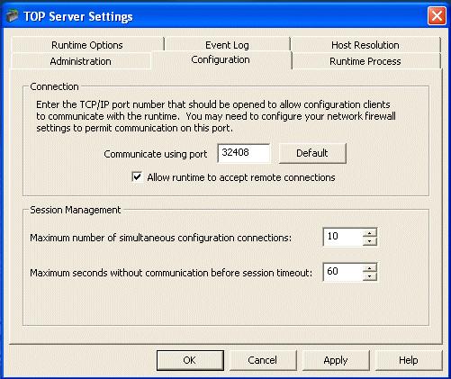 Page 27 of 40 Figure 24: TOP Server Settings Note: The configuration interface must be shut down in order for the changes to be applied 3.