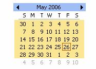 Calendar Button Folder List icon The Different Views The Outlook calendar can be viewed in a variety of ways and can be changed instantaneously.
