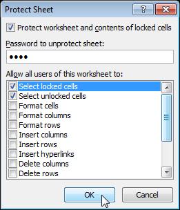 Right click on the worksheet tab of the worksheet you want to protect. 2. Click Protect Sheet... 3.