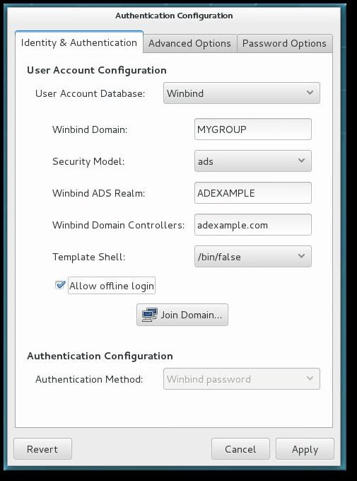 System-Level Authentication Guide 4. Set the information that is required to connect to the Microsoft Active Directory domain controller.