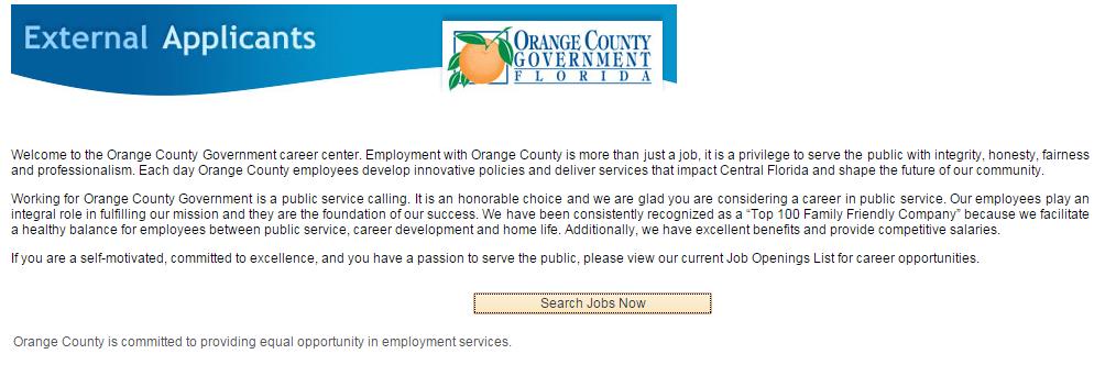 Orange County Government Careers Guide View Latest Job Posting and Apply Online For External