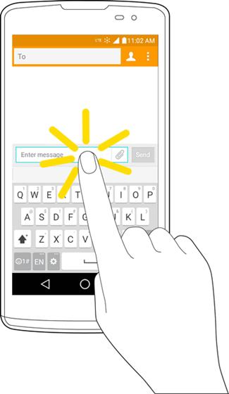USE THE TOUCHSCREEN Your phone s touchscreen lets you control actions through a variety of touch gestures.