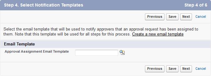 To define an approval process where each approval is separately determined by the steps in the process, select the picklist for Next Automated Approver Determined By and choose None. 8.
