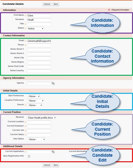 Configuring Candidates Field Sets: Candidate Field Set Initial Details Purpose Fields displayed in the Initial