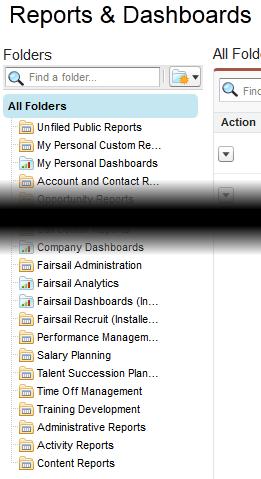 Reports and Dashboards Report Folders Report Folders Reports can be stored in folders, enabling you to group reports in a way that makes sense to you.