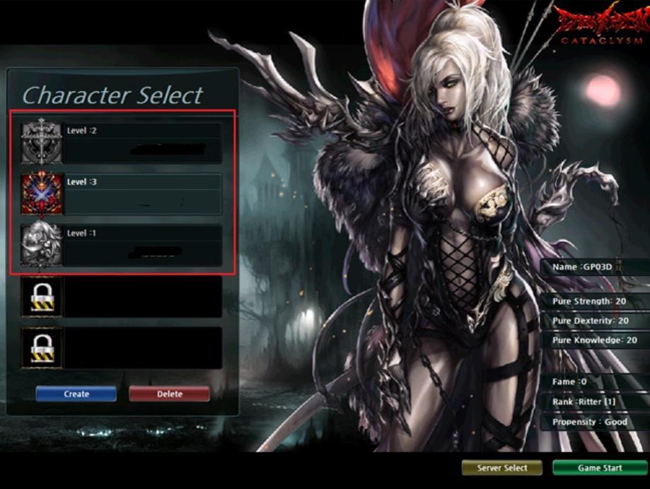 4. Choose and double click place for creating character or click [Create Character] button.