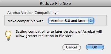 OPTIMIZING PDFS WITH ACROBAT PRO 8 GUIDELINES FOR CREATING PDF DOCUMENTS THAT ARE SMALLER IN FILE SIZE INTRODUCTION If you incorporate a lot of images in a file and then convert it to a PDF, the file