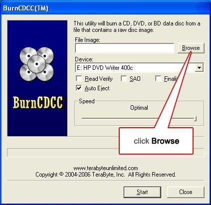 If not, click here to download and install it on your computer. 1). Run BurnCDCC by double-clicking on BurnCDCC.exe.