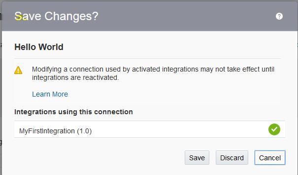 Chapter 2 Editing a Connection 3. If your connection was unsuccessful, an error message is displayed with details. Verify that the configuration details you entered are correct. 4.