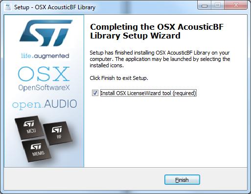 Figure 19: OSX LicenseWizard tool installation System setup guide At this stage, your Workspace folder should resemble the