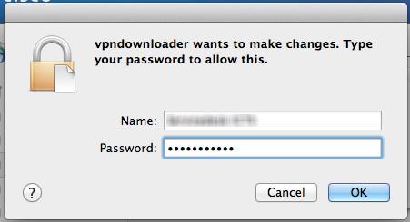 Step 4: Next, your credentials might be requested. This is the password for your MAC.