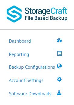 StorageCraft File Backup and Recovery with Backup Reporting Click Reporting to display the Reporting options.