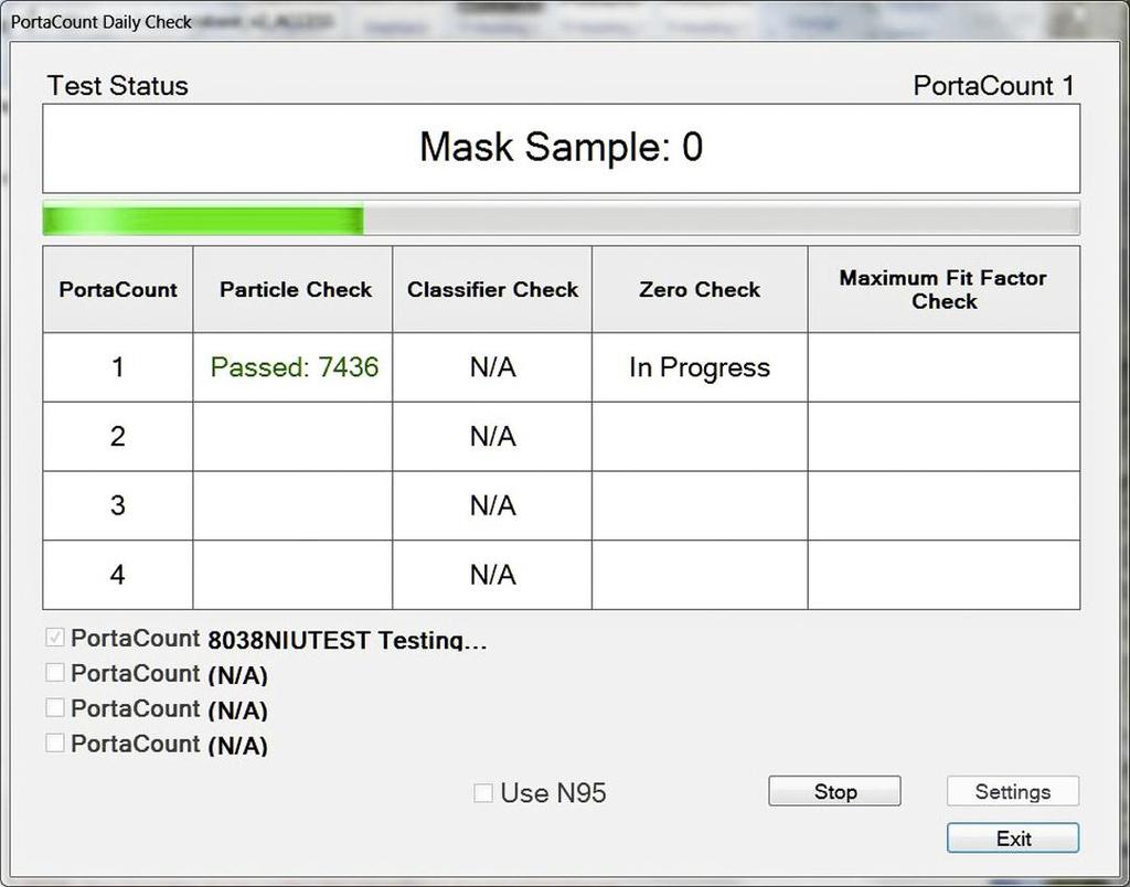 To start Daily Checks: 1. Select PortaCount Daily Checks or. The PortaCount Daily Checks dialog box appears. 2.