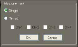 For multiple channel meters, make sure the desired measurement mode is selected for each channel and all desired channels are shown on the meter display. 1. Press the Live Data icon. 2.