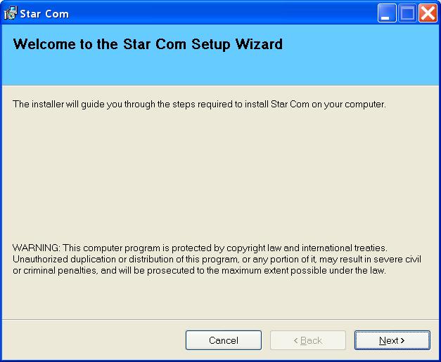 Software Installation Instructions Section 2 Installing Star Com Software Download the latest Star Com