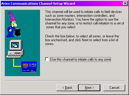 9. Deselect Use this channel to initiate calls to any zone 10.