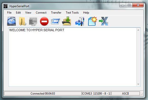 This serial terminal allows you to connect directly with the COM Port that is associated with the VisiPort 2.