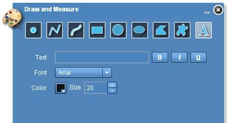 Measure The measure tools are used to show the length of a